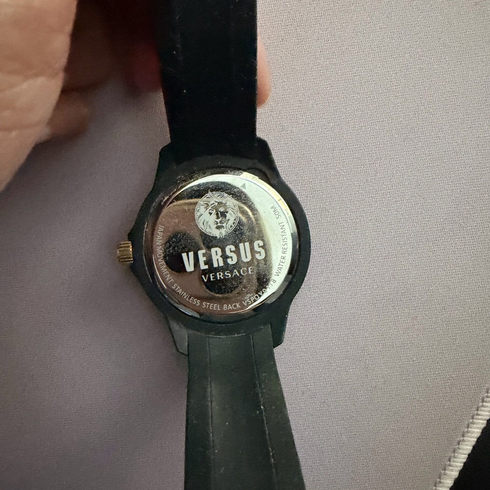 MOVING SALE!!$60!!Versace Versus Black Watch with Gold Details - Picture 2 of 2